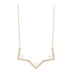 史低价！SWAROVSKI 施华洛世奇 Edify 中号V形镶嵌环颈项链