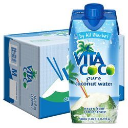 ￥49 唯他可可（Vita Coco）天然椰子水进口NFC果汁饮料330ml*12瓶 整箱