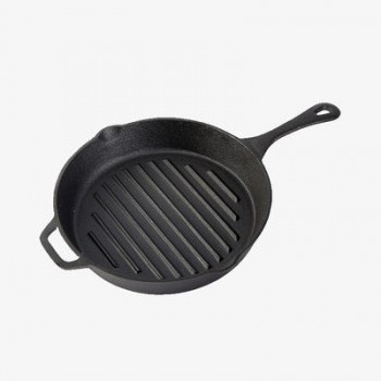 当当网商城 当当优品 手工铸铁条纹带把手平底煎锅28cm 39.9元