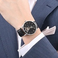 $319 (原价$1350) EDOX Les Vauberts 系列镂空机械时装男表