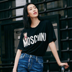 MOSCHINO Betty Boop 女款黑色印花T恤