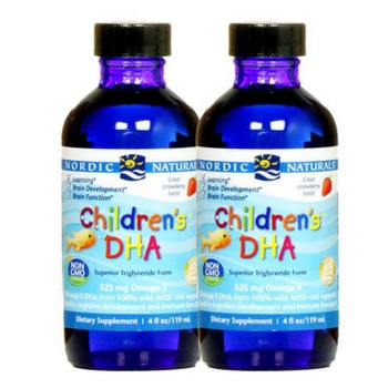 Nordic Naturals挪威小鱼 婴幼儿深海鳕鱼油DHA草莓口味 119ml*2瓶