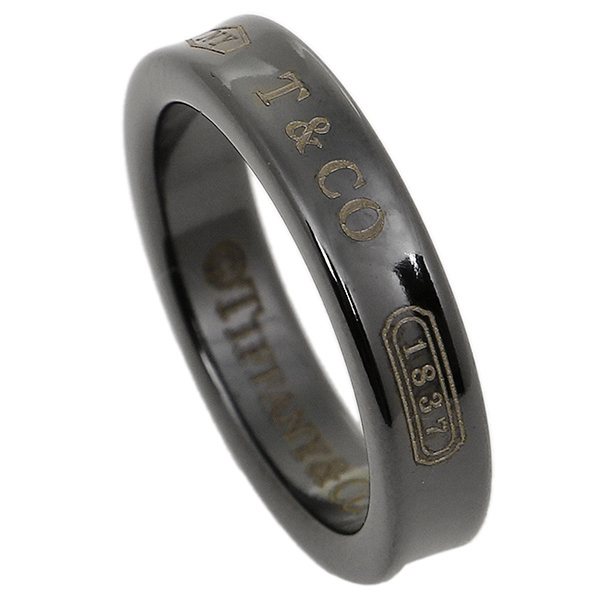TIFFANY & Co 1837系列 MIDNIGHT午夜黑 钛金窄款戒指 20300日元（需用码），凑单直邮约1290元