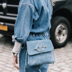 封面同款同色上架~~JW Anderson Blue Small Pierce Bag 蓝色小号麂皮包包