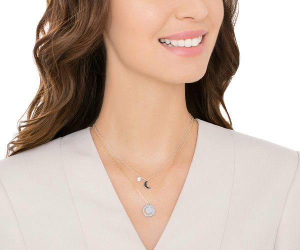 折合400元 Swarovski 施华洛世奇Crystal Wishes Moon月亮链坠套装