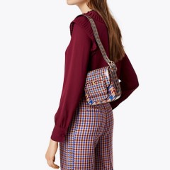 私密特卖会！Tory Burch 汤丽柏琦 SAWYER 小号格纹大方扣肩背包