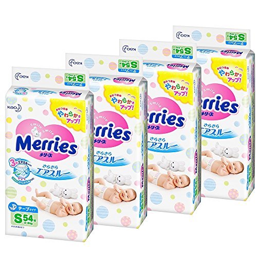 凑单品：kao 花王 Merries 婴儿纸尿裤 S号 54片*4包 2918.4日元