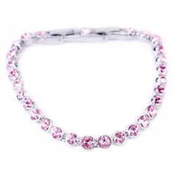 Swarovski 施华洛世奇 1179711 Tennis Light Rose 浅枚红色水晶手链 600元包邮（双重优惠）
