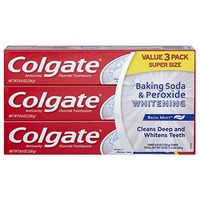 $3.99 (原价$8.99) Colgate 苏打和过氧化物美白泡沫牙膏 8盎司 (3盒装)