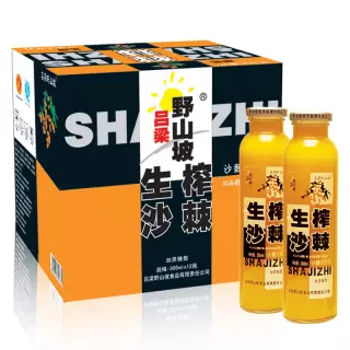 吕梁 野山坡 果汁 沙棘汁饮料 300ml*12瓶 整箱 39.9元