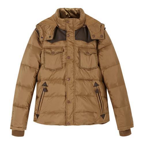 ￥79.9 美特斯邦威 男子肩部仿皮保暖羽绒服
