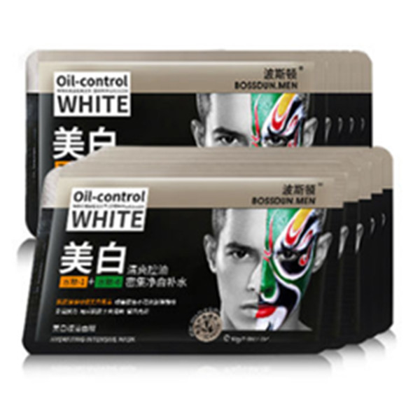 颜值逆袭！BOSSDUN.MEN 美白控油面膜绿膜 10片 78元包邮