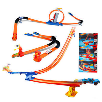 ￥94.5 美泰风火轮 Hotwheels 三合一轨道火辣小跑车男孩轨道玩具 BGJ08