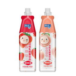 得益 草莓/水蜜桃乳酸菌牛奶饮品 *10件