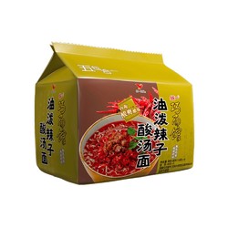 统一巧面馆 油泼辣子酸汤面116g*5袋 方便面泡面