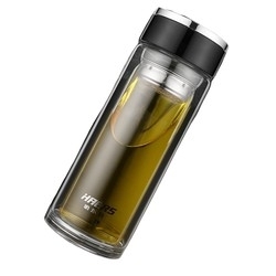 HAERS 哈尔斯 双层玻璃办公杯 300ML