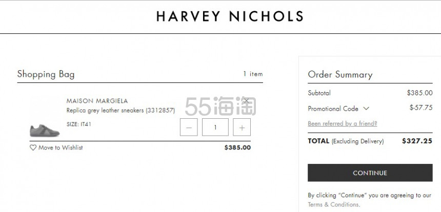 【8.5折】MAISON MARGIELA 男士灰色德训鞋