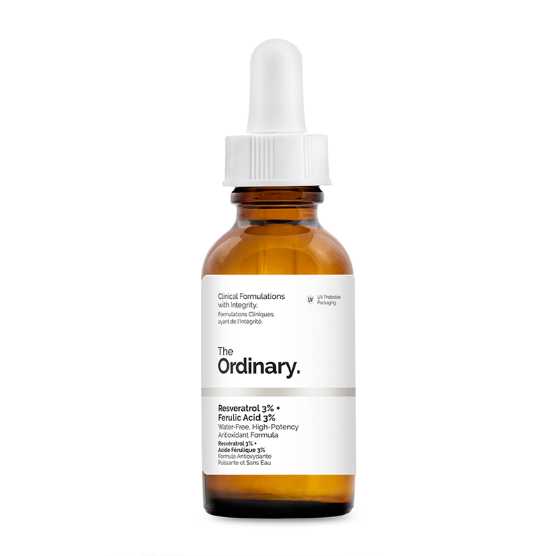 【含税直邮】The Ordinary 3%白藜芦醇 + 3%阿魏酸精华 30ml ￡5.5（约50元）