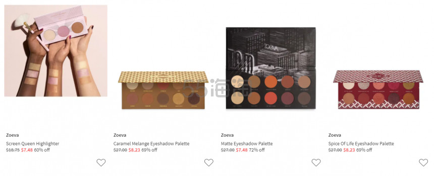 Nordstrom Rack：Zoeva 眼影盘低至2.5折