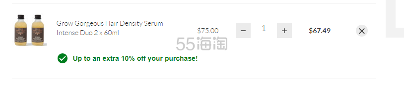 【6.7折】Grow Gorgeous 防脱生发精华液 加强版 2*60ml