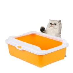 YITO 猫砂盆 中号颜色随机带盖+带铲