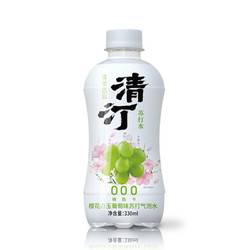 PLUS会员：SPRINGS & MOUNTAINS 清泉出山 苏打气泡水饮料水 樱花白玉葡萄味 330ml*6瓶