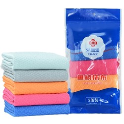 grace 洁丽雅 不沾油洗碗抹布5条装
