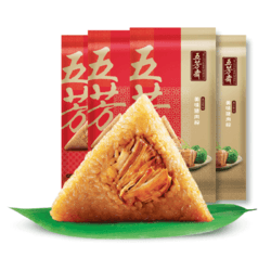 WU FANG ZHAI 五芳斋 五芳风味粽 肉粽3只+豆沙粽2只组合