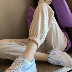 影麦 LR-20210022 女款华夫格束脚裤