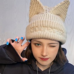 GHOSFLOE/歌丝芙珞 狐狸耳可爱针织帽