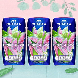 CHABAA 芭提娅 粉红番石榴果汁180ml*3瓶