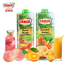 荅梅肯 橙汁1000ml+水蜜桃汁1000ml