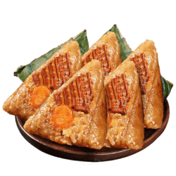 味层香 经典肉粽 3只+金丝蜜栆 3只 共140g*6只