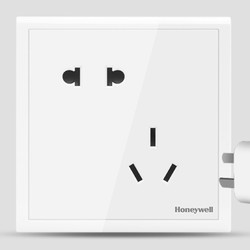 Honeywell 霍尼韦尔 HOT白 斜五孔插座（拍一发二）