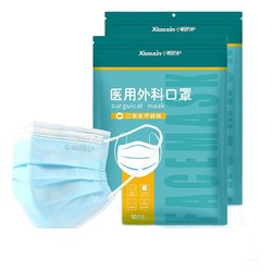 XiaoXin 小新防护 一次性医用外科口罩 100只（独立包装）