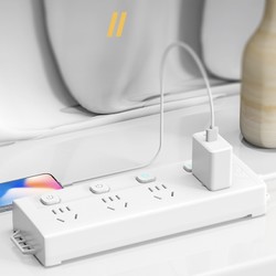 AIKEDUN 艾克盾 LF-F3631 主动灭火排插 分控四位五孔 1.8m