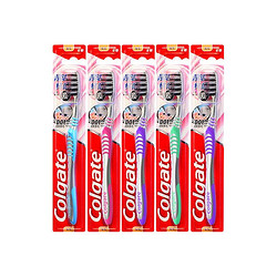 PLUS会员：Colgate 高露洁 含炭软毛牙刷  10支装