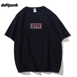 DAFTPUNK 疯庞克 纯棉重磅短袖T恤 DT3007黑色
