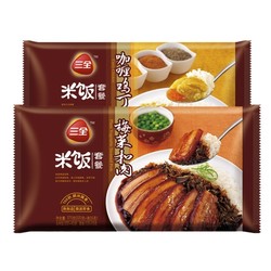 临期品：三全 咖喱鸡丁速食米饭 375g*2盒