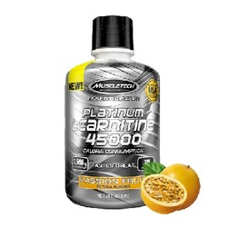 临期品：MUSCLETECH 肌肉科技 白金系列 液体左旋肉碱45000 百香果味 473ml