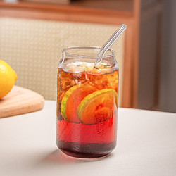 青苹果 高硼硅玻璃可乐杯 540ml（含玻璃吸管）