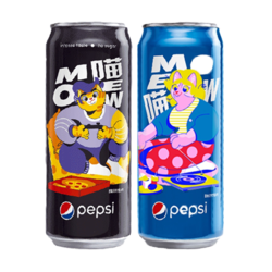 会员专享：pepsi 百事 可乐无糖喵罐系列 330ml*2罐