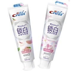 PLUS会员：Crest 佳洁士 香氛双色锁白牙膏套装（雪樱香85g+白桃味85g）