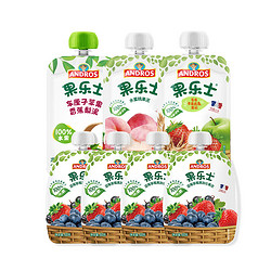 ANDROS 安德鲁 果乐士果泥 115g*3袋+果泥 60g*4袋