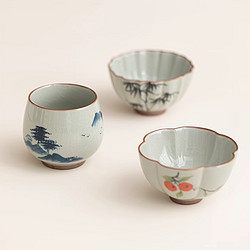 今日必买：棠品 哥窑纯手绘釉下彩品茗杯 10款任选 80-130ml