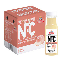 88VIP：Farmerland 福兰农庄 NFC100%水蜜桃汁300ML×6