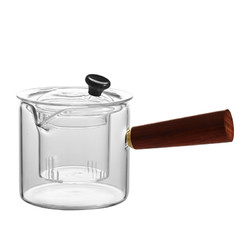 溥畔 高硼硅耐热玻璃煮茶壶 高硼硅侧把壶 550ml