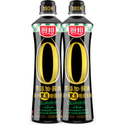 88VIP：厨邦 零添加原汁黑豆特级生抽500mL*2