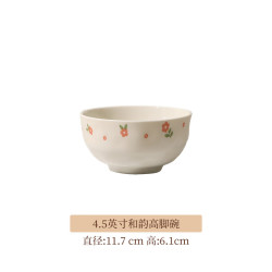 雅诚德 陶瓷碗 绯红之花4.5英寸碗 任选6件